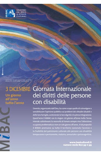 La locandina della Giornata Internazionale dei diritti delle persone con disabilità